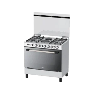 Large Capacity Gas Cooker With 4 Cooktop Burners And 2 Electric Hotplates