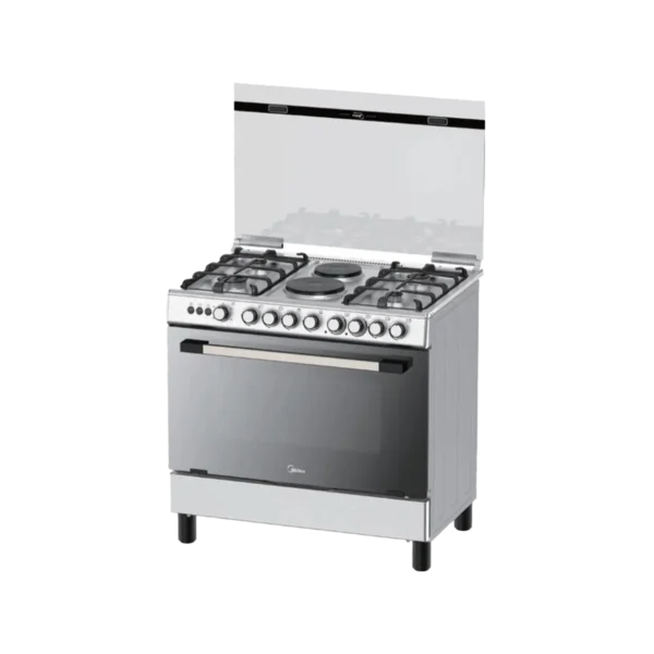 Large Capacity Gas Cooker With 4 Cooktop Burners And 2 Electric Hotplates