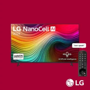 LG TV NanoCell 55 Inch NANO80 4K Smart TV AI Magic remote HDR10 webOS24