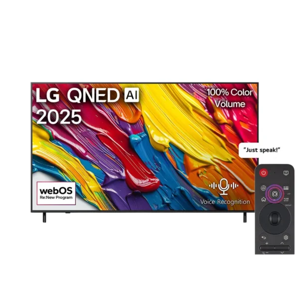 LG TV QNED 75 Inch QNED82A6A 4K Smart TV AI Magic remote webOS25