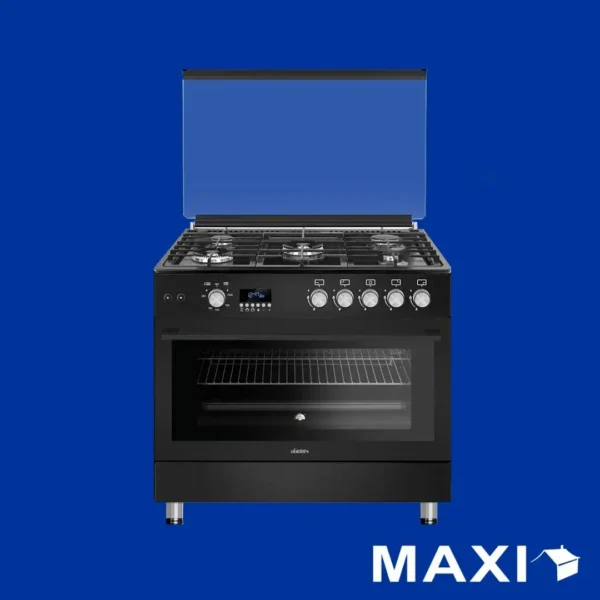 Maxi Gas Cooker 60x90 CM (5) Burners Shine Line Black Matte (FK962DBB)