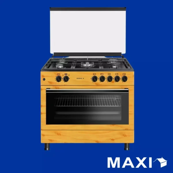 Maxi Gas Cooker 60x90 CM (5) Burners Wood (TR)